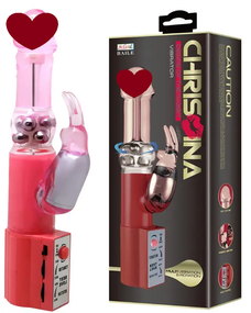Вибратор с стимулятором клитора и ротацией BAILE - Chrisina PINK Vibration Rotation, BW-004107SY sexstyle