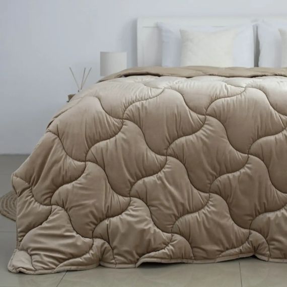 Ковдра полуторна ТЕП VELOUR Золотий беж 1-04870_34480 150х210 см бежевий