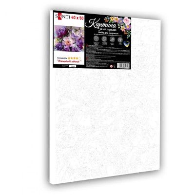 Картина по номерам Santi Фиолетовые пионы 40*50см (954382) | Зображення 1