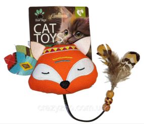 М'яка іграшка для котів EcoToys Лиса з котячою м'ятою 10x7.5 см