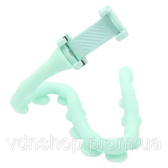 Гнучкий тримач для телефону з універсальними присосками Cute Worm Lazy Holder. Колір блакитний TH-10 | Зображення 7