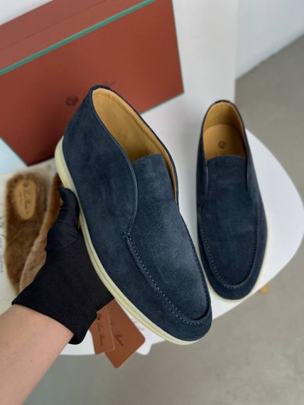 Лофери Loro Piana Open Walk темно-синього кольору ob435 | Зображення 7