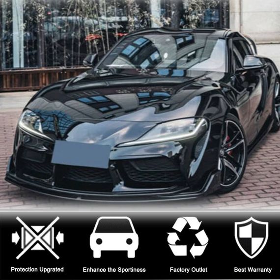 Накладка на передній бампер Lip V2 (Карбон) для Toyota Supra 2019- рр | Зображення 7