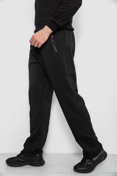 Спортивные штаны мужские на флисе, цвет черный, 244R41753 | Зображення 2