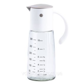 Пляшка дозатор для олії та оцту 300 мл з носиком і мірною шкалою Сірий HP16297W