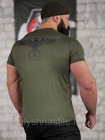 Тактическая потоотводящая футболка SABUR Орел  олива ВТ5082