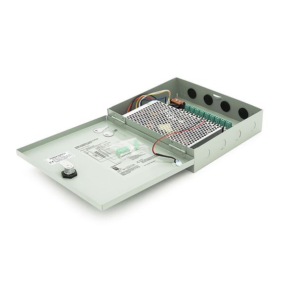 Імпульсний блок живлення 12V-10A / 9CH в боксі з замком перфорований, 9-ти канальний, Q20 | Зображення 2