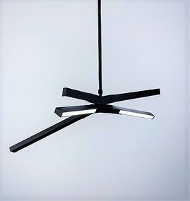 Люстра світлодіодна підвісна LED світильник для квартири на стелю лед 26437 Чорний 65-115х35х86 см.