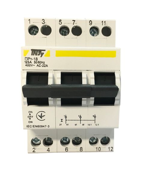 Переключатель-разъединитель ПРт-36 "1-0-2" 3Р 125А Ny95506274 | Зображення 1