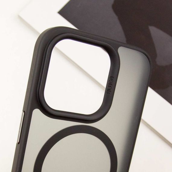 TPU+PC чохол Blueo Skin Friendly Frosted with MagSafe для Apple iPhone 15 Pro (6.1") Чорний | Зображення 6