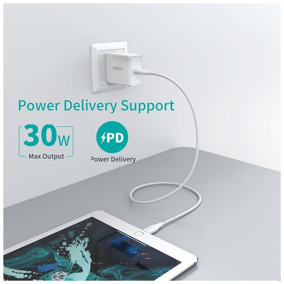 Дата кабель USB-С to Lightning 1.0m USB2.0 30W MFI Choetech (IP0040-WH) | Зображення 3