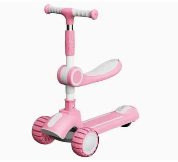 Дитячий триколісний самокат, що складається 5-в-1 самокат з сидінням | Зображення 3