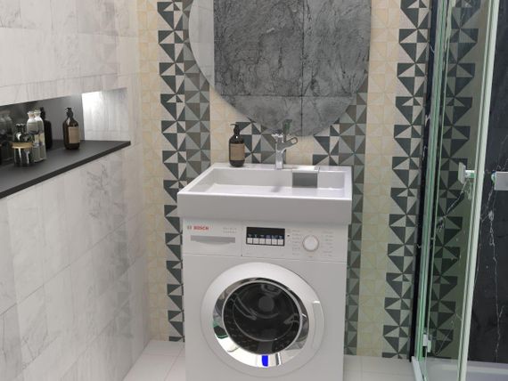 Умивальник на пральну машину акриловий Redokss San DEYMOS 60х60см | Зображення 2