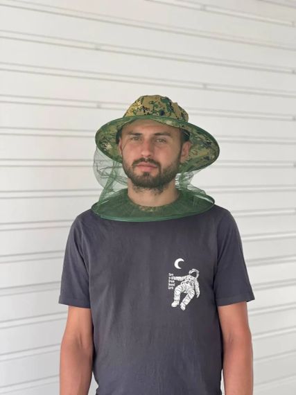 Шляпа антимоскитная камуфляж для охоты рыбалки садоводства / Панама с сеткой для защиты от мошек комаров | Зображення 1