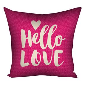 Подушка габардинова з принтом Hello love 40x40 см (4P_17L105)