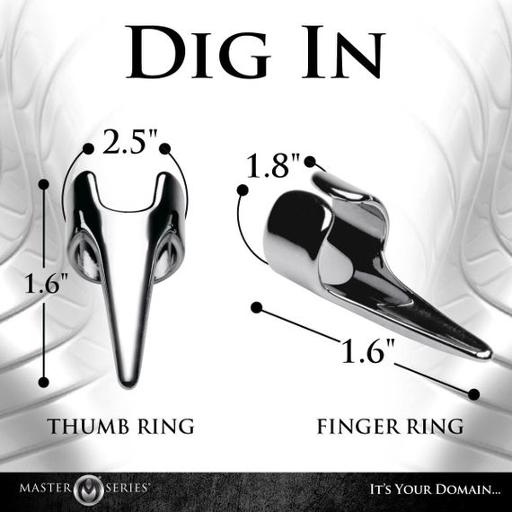 Набор колец с когтями Master Series Five-Piece Sensation Claw Rings Серебристые | Зображення 5