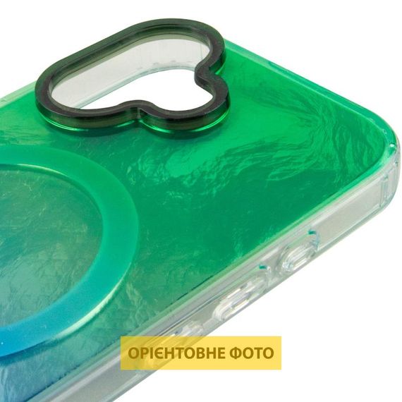 Чохол TPU Shiny Mountain (MagFit) для Apple iPhone 17 (6.3") Green / Blue | Зображення 3