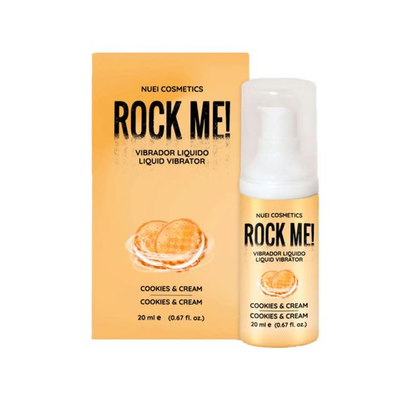 Рідкий вібратор NUEI ROCK ME зі смаком печива і вершків, 20 мл Sex Aura