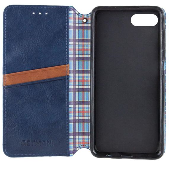 Шкіряний чохол-книжка GETMAN Cubic (PU) для Apple iPhone 7 / 8 / SE (2020) (4.7") Синій | Зображення 2