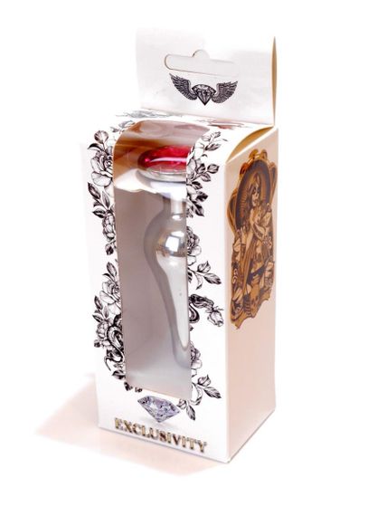 Анальная пробка - Jewellery Silver Long Plug Pink Sex Aura | Зображення 8