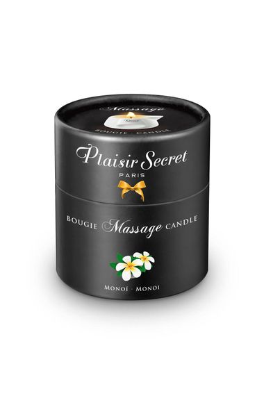 Масажна свічка Plaisirs Secrets Monoi (80 мл) подарункове паковання, керамічний посуд | Зображення 1