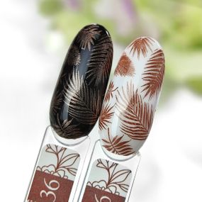 Лак для стемпинга Crooz №36 (коричневый глитте) 6мл