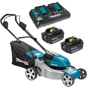 Газонокосарка акумуляторна Makita DLM460PT2 (46 см, 20-75 мм, 60 л, BL, LXT)