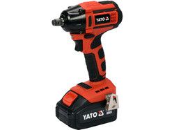 Гайковерт ударний акумуляторний безщитковий YATO Польша : квадрат- 1/2", 250 Нм, Li-Ion 18 В, 3 Агод +кейс