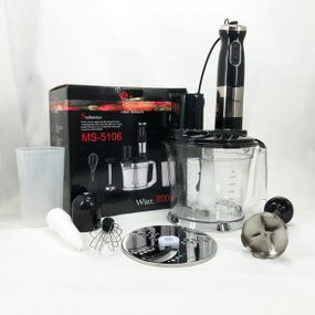 Блендер для кухні подрібнювач з чашею Domotec MS-5106 800 W, Кухонний занурювальний блендер з насадками UA-83