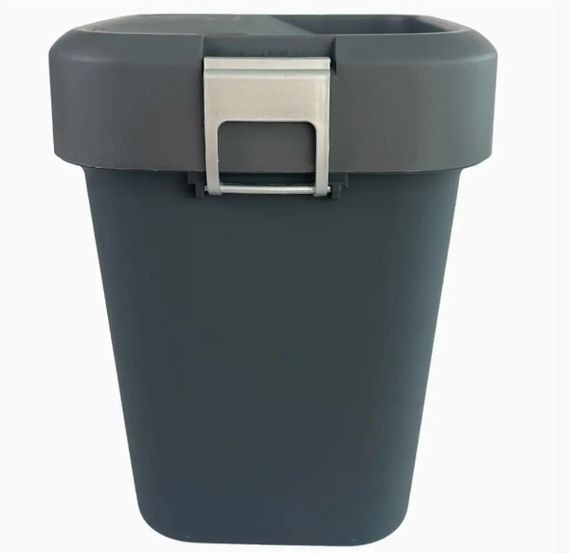 Відро для сміття Motek на 8 л з поворотною кришкою 22.5х22.5х30 см Антрацит (COB-410) | Зображення 7