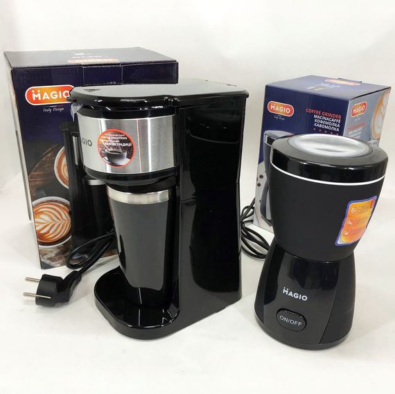 Набір дизайнерської лінійки Magio: Кавомолка MAGIO MG-205 + Крапельна кавоварка RF-899 Magio MG-449 | Зображення 3