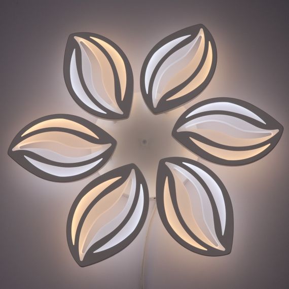 Люстра світлодіодна стельова LED світильник для квартири на стелю лед з пультом 25605 Білий 9х61х61 см. | Зображення 1