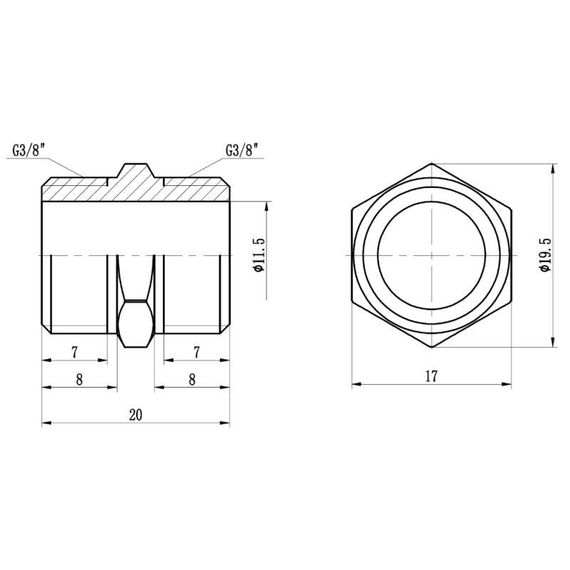 Ниппель Thermo Alliance Forte 3/8" SF3589 | Зображення 1