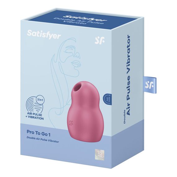 Вакуумный стимулятор с вибрацией Satisfyer Pro To Go 1 Red | Зображення 6