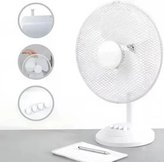 Вентилятор підлоговий DOMOTEC MS-1625 White • Побутовий вентилятор для дому, офісу та кімнати • Потужний вентилятор для охолодження і циркуляції повітря | Зображення 2