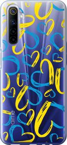 Чехол на Realme 6 Сердца UA "5292u-1913-17620"