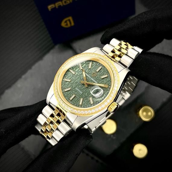 Чоловічий годинник Pagani Design PD-1794M Silver-Gold-Green | Зображення 3