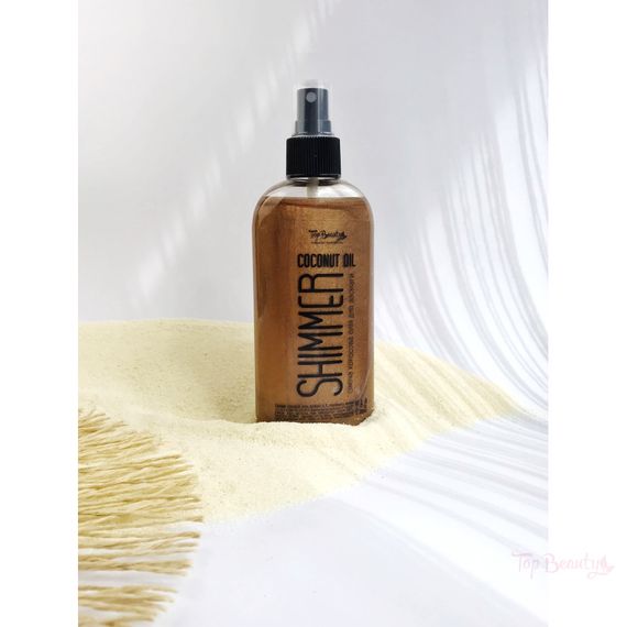 Кокосовое масло для загара с шиммером Top Beauty (200 ml) | Зображення 1