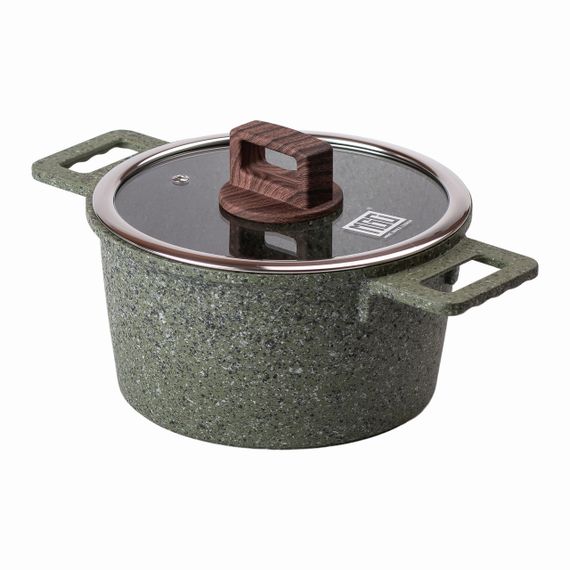 Алюмінієва каструля об'ємом 3 літри з кришкою Ø 20 (см), з антипригарним покриттям MGC HP-4-445GR | Зображення 3