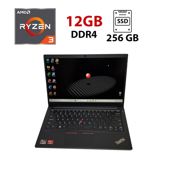 Ноутбук Lenovo ThinkPad E14 Gen 2 / 14" (1920x1080) IPS / AMD Ryzen 3 4300U (4 ядра по 2.7 - 3.7 GHz) / 12 GB DDR4 / 256 GB SSD / Intel UHD Graphics / WebCam б/в
