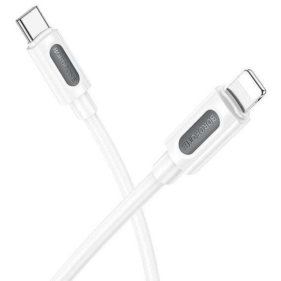 Дата кабель Borofone BX114 Structure Type-C to Lightning 27W (1m) White | Зображення 2
