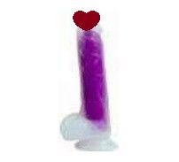 Фалоімітатор прозоро-фіолетовий Purple Heart на присоці Sex Aura