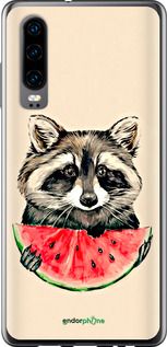 Чохол на Huawei P30 Єнотик з кавуном "4605u-1622-2448"