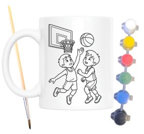 Набор для творчества кружка раскраска Баскетбол 330 мл белая (КР0109)