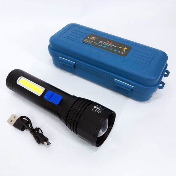 Тактичний ліхтар ручний CB-C11-P50-COB, Яскравий тактичний ліхтарик, Зручний ручний ліхтар BK-42 | Зображення 6