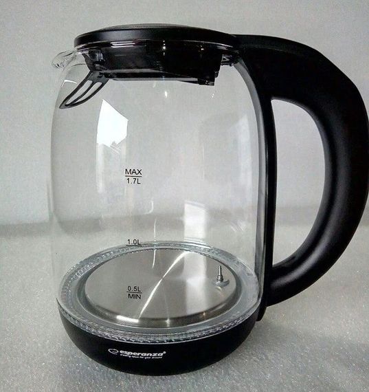 Електрочайник скляний Esperanza EKK027 Loire 1,7 л, 2200 Вт, з регулюванням температури та підсвіткою | Зображення 3