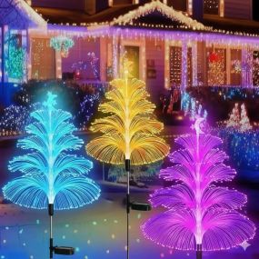 Садовый светильник "Елка" солнечная панель, комплект из 2х штук SFK-45