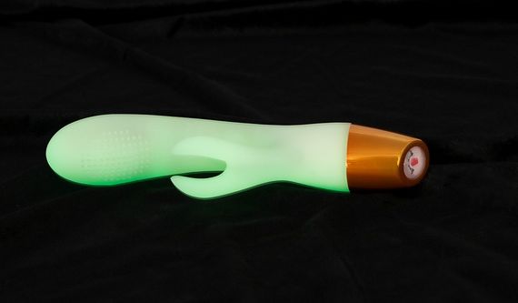 Светящийся вибратор в темноте Glow in the dark Rabbit 10 режимов вибрации Sex Aura | Зображення 7