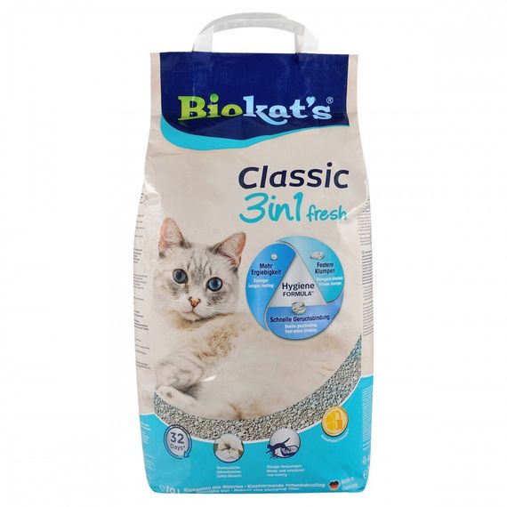 Наповнювач Biokats для котячого туалету Classic Fresh 3in1 Cotton Blossom бентонітовий 10 кг | Зображення 3