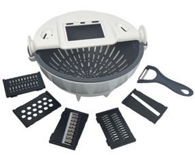 Овощерезка слайсер терка дуршлаг шинковка + овощечистка 9 в 1 Wet Basket Vegetable Cutter